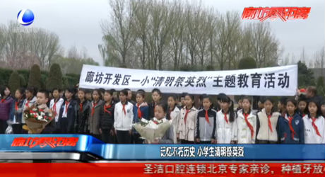 記憶不朽歷史 小學生清明祭英烈