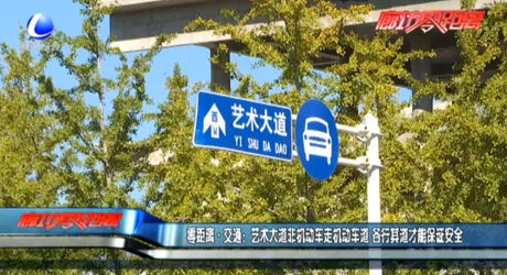 藝術(shù)大道非機(jī)動(dòng)車走機(jī)動(dòng)車道 各行其道才能保證安全