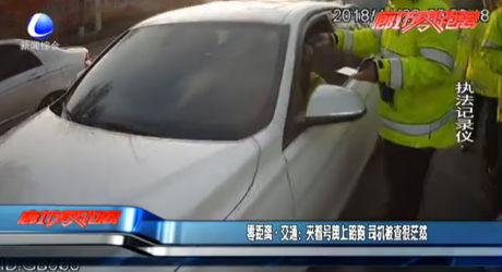 零距離·交通：夾著號(hào)牌上路跑 司機(jī)被查很茫然