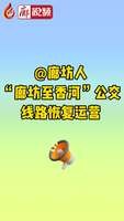廊視頻 | @廊坊人“廊坊至香河”公交線路恢復(fù)運營