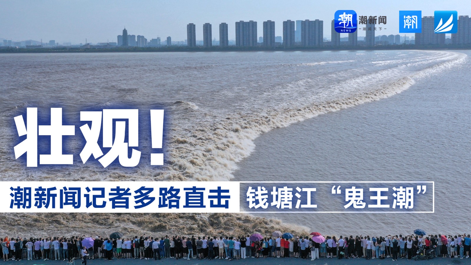 壯觀！潮新聞記者多路直擊錢塘江“鬼王潮”